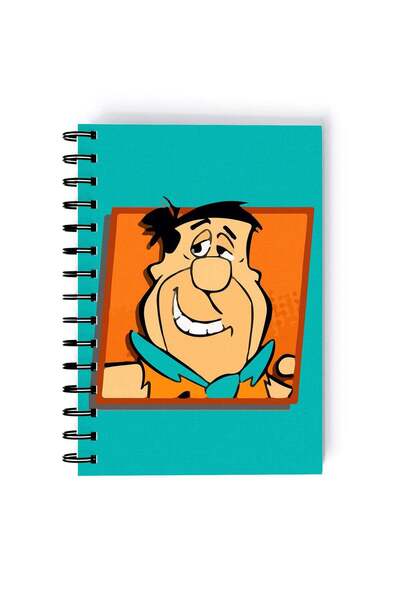 Generic Fred Face Printed Spiral A5 Notebook Blue/Beige/Orange