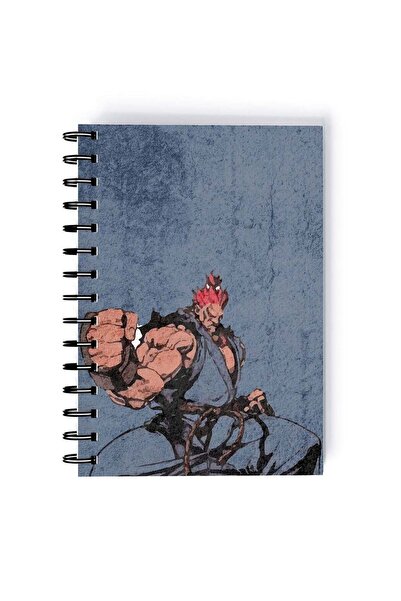 Generic Street Fighter Themed Spiral A5 Notebook Green/Yellow/Black