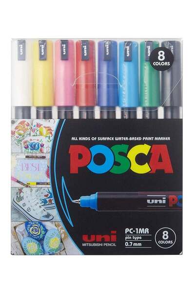 Generic Posca Acrylic Paint Pens Set 8PCS Ultra fine size 0.7mm