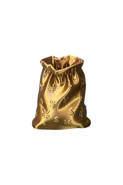 Generic Gold Money Bag Pen Holder (7.5×5×8.5cm), Creative Desk Organizer for ...