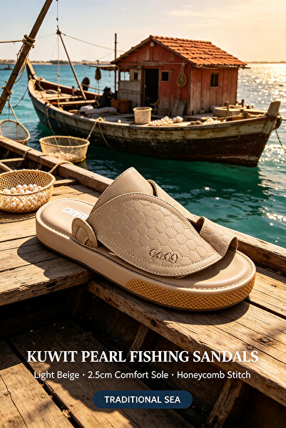 Al Masheel Store Soft Cushioned Slippers with Decorative Stitching Detail