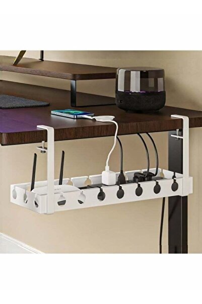 Generic Under Desk Cable Management Tray, 40cm Under Desk Cord Organizer with...