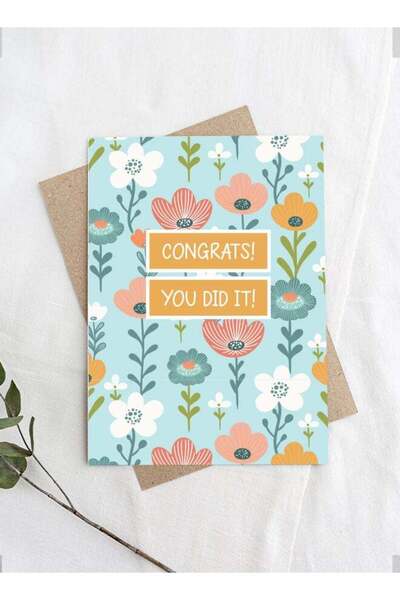 Generic Congrats! You Did It Greeting Card – Congratulations Card for Graduat...