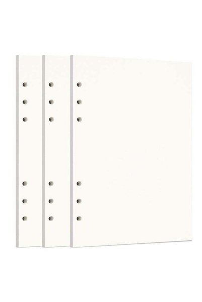Generic Zelten 3 Pack A5 135 Sheets/270 Pages Blank Loose Leaf Punched Paper ...