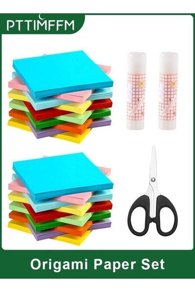 Generic Kids Craft Starter Kit with Origami Paper, 200 Sheets in 10 Colors (2...