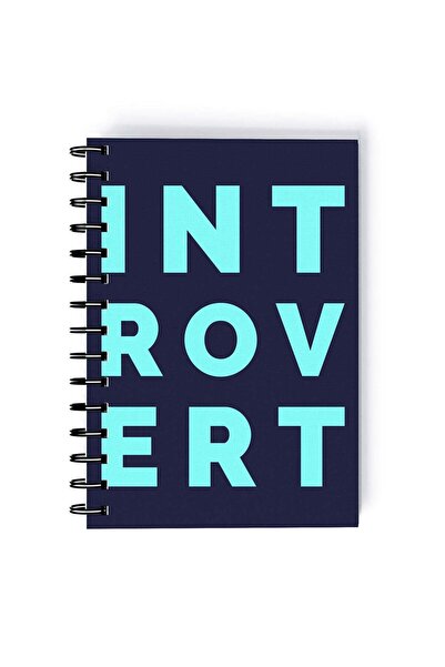 Generic Spiral A5 Notebook Sarcastic Quote Funny Introvert Blue Aesthetics