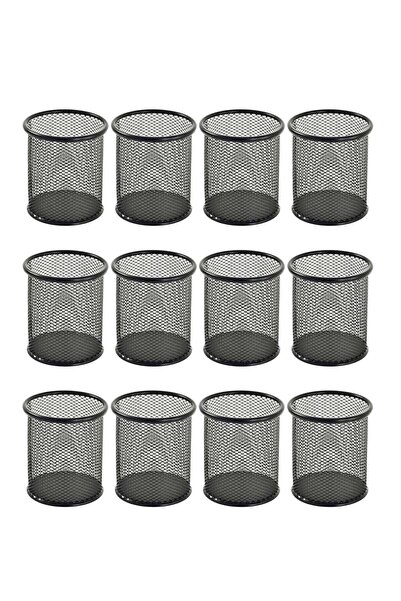 Generic 12-Piece Pen Holder Metal Black
