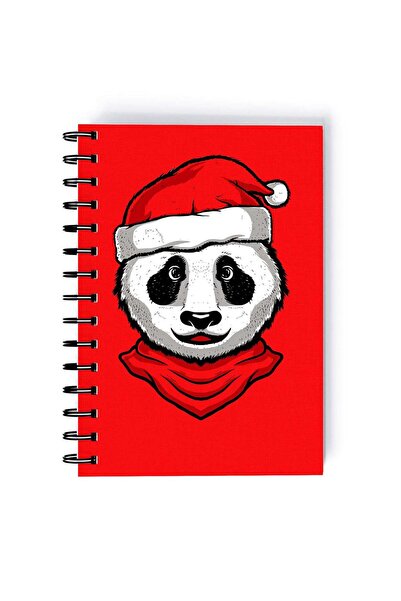 Generic Spiral A5 Notebook Bear Santa Christmas Red