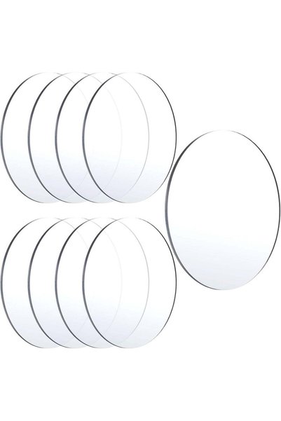 Generic ARS 8 Pieces Clear Acrylic Sheets Round Acrylic Discs 1/12 Inch Thick...