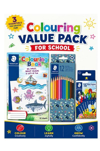 Generic 29-Piece Colouring Set With Colour Pencils Crayons And Colouring Book