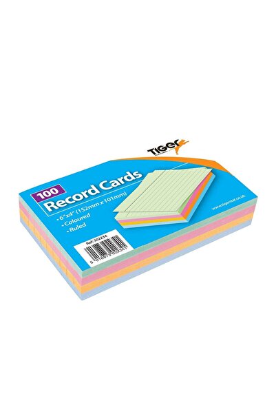 Generic RECORD CARDS RULED COLORED 5X3" 100 SHTS