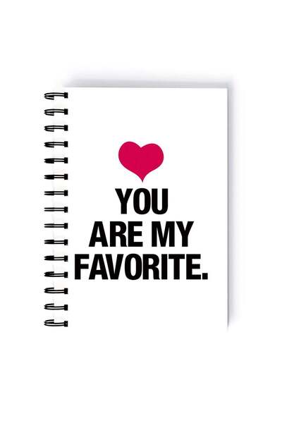 Generic Spiral A5 Notebook Typography Couples You are My Favorite Valentines ...