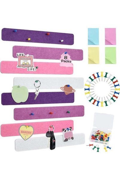 Generic 8 pcs Bulletin Board Bar Strips ,Self Adhesive Cork Board for Wall,Fe...
