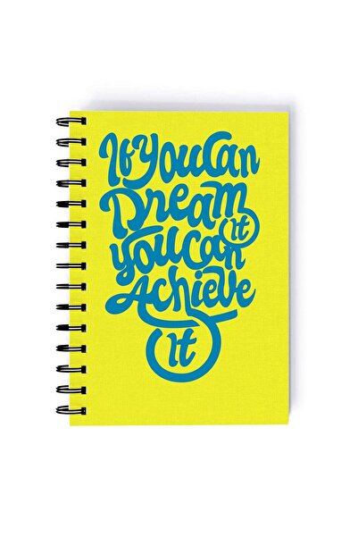 Generic Spiral A5 Notebook Typography Motivation and Inspirational Quote If y...