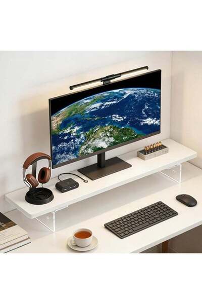 Generic Computer Monitor Stands, Wood & Acrylic Computer Monitor Stand, Desk ...