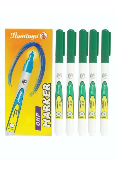 Generic 10-Piece Permanent OHP Marker-Green