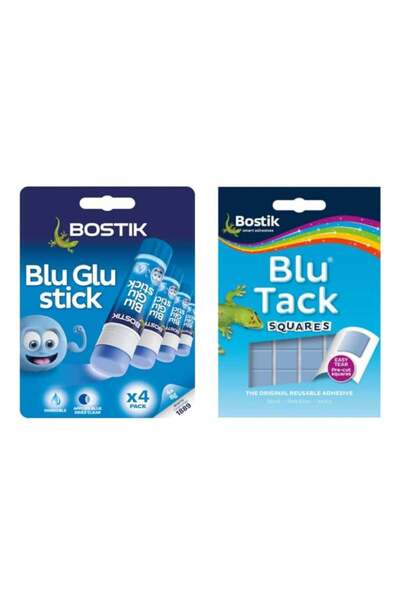 Generic Blu Stick Glue Sticks, Goes on Blue, Dries Clear, Solvent Free, Washa...