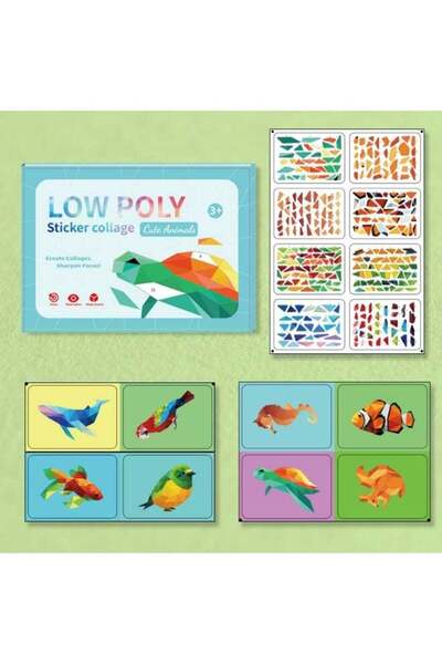 Generic Paper 3D Geometric Collage for Kids, Montessori Early Learning Educat...