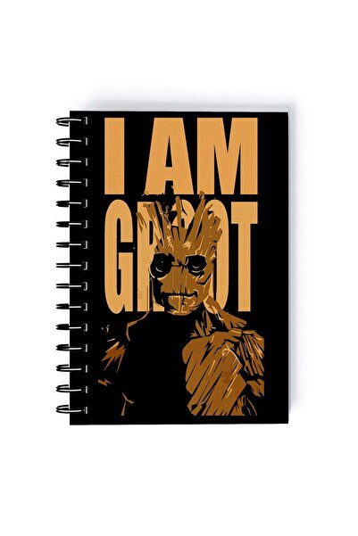 Generic Spiral A5 Notebook Guardians of the Galaxy I am Groot Cyberpunk Aesth...