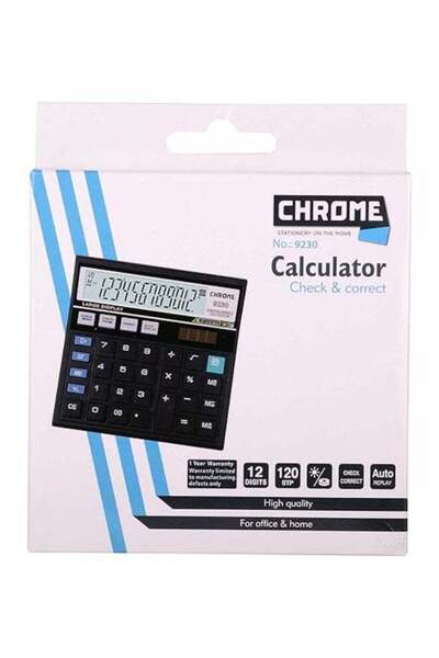 Generic Check & Correct Basic Calculator 12 Digit (Black) 9230