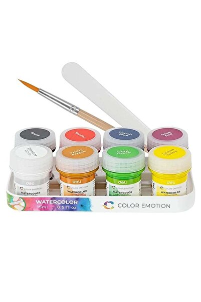 Generic 8-Piece Watercolour Set 15ml Content Per Bottle Multicolour With Pain...