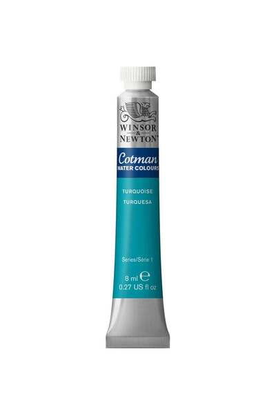Generic Cotman Watercolour Paint Tube 8ml Content Turquoise