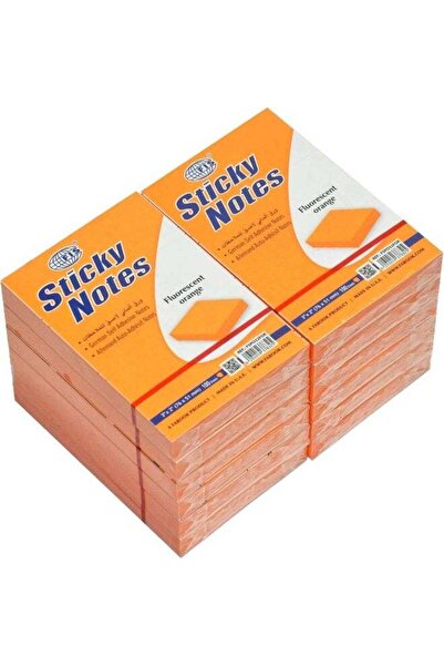 Generic FIS Sticky Notes, Fluorescent Orange, 3 x 2 Inch, 100 Sheets, Pack of...
