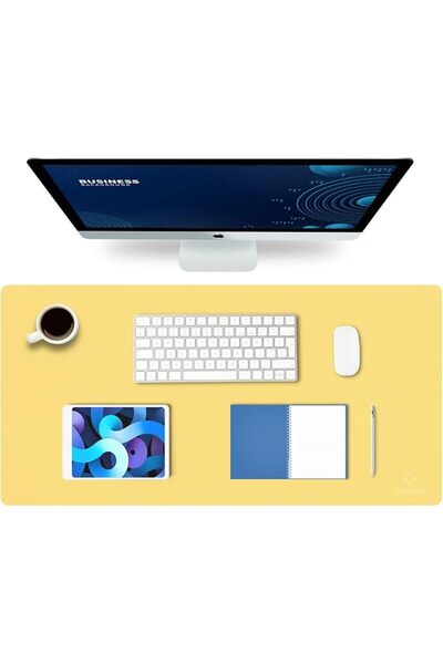 GENERAL K KNODEL Large Office Leather Desk Mat, Mouse and Keyboard Pad, Compu...