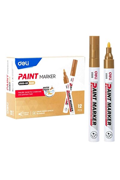 Generic 12-Piece Bullet Tip Paint Marker Gold Ink