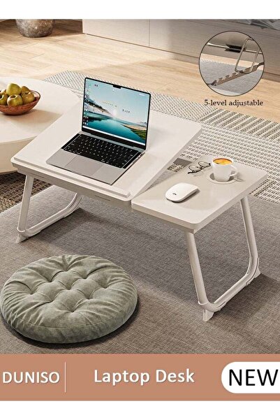 Generic Laptop Bed Tray Desk, Adjustable Folding Laptop Bed Table, Portable S...