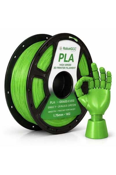 Generic RobotGCC PLA Grass Green 3D Printer Filament 1.75mm 1KG, Smooth Extru...