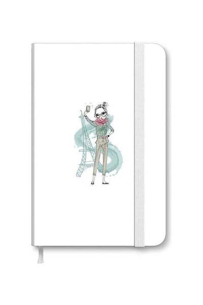 Generic Designer A5 Thick Hardcover Notebook - Selfie By Eiffel Multicolour