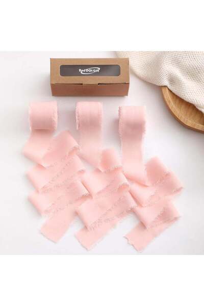 Generic Red Dot Gift® Pack of 3 Peach Chiffon Ribbons 1.5" x 7Yd for Gift Wra...