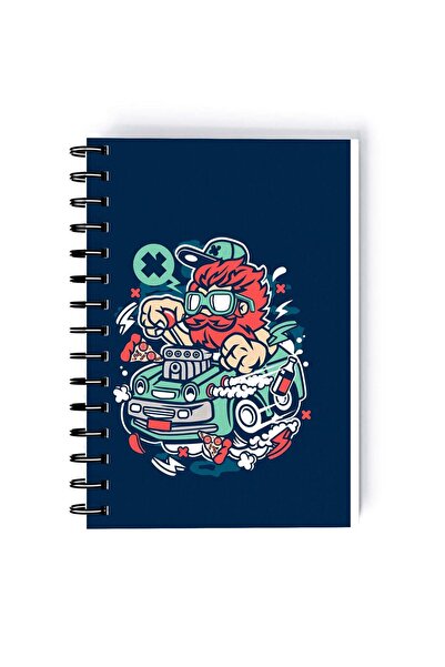 Generic Cute Car Driver Rectangle Spiral A5 Notebook Multicolour