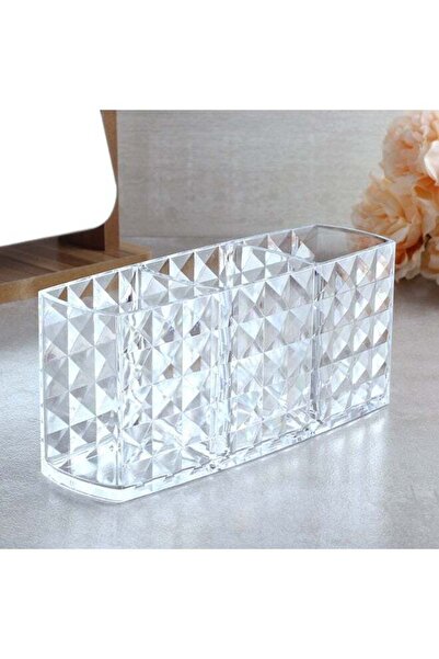 Generic Triple Transparent Drilled Acrylic Pencil Cylinder Cup, Office Access...