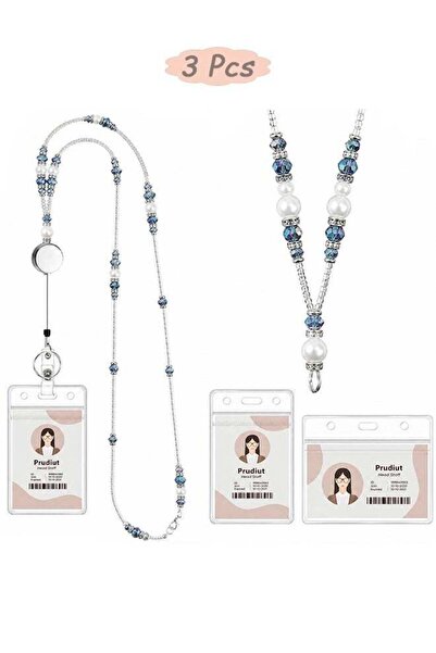 Generic 2 Pcs Clear ID Card Badge Holder with Retractable Crystals Badge Lany...