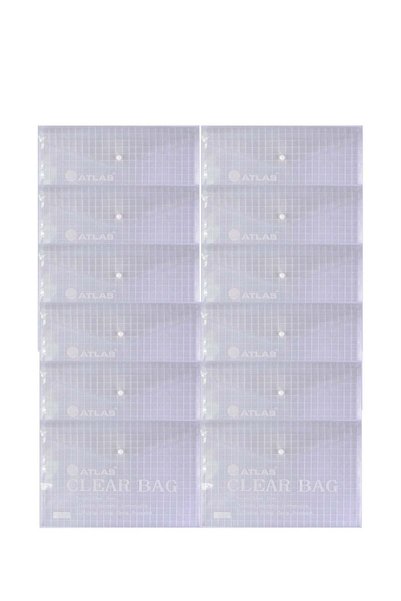 Generic 12-Piece Clear Document Bag White