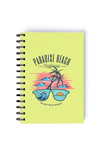 Generic Beach Goggles Rectangle Spiral A5 Notebook Multicolour