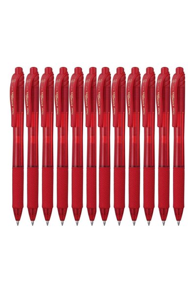 Generic 12-Piece Energel Gel Ink Pen 0.7mm Tip Red Ink