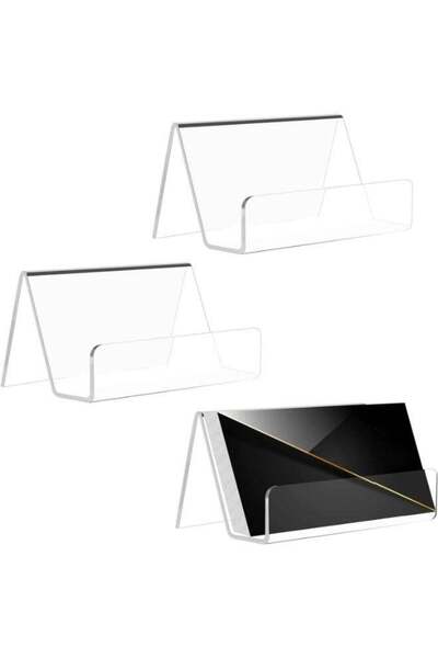 Generic Acrylic Business Card Holder, 3 Pack Transparent Plastic Business Car...