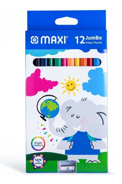 Generic 12-Piece Jumbo Color Pencils Multicolour