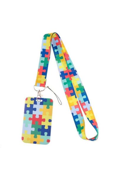 Generic Colorful Printed Lanyard with Card Holder – Soft Polyester Neck Strap...