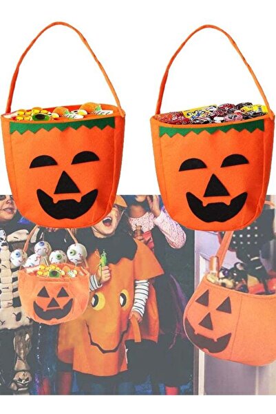 Generic 2 Pack Pumpkin Candy Bags, Non-Woven Gift Bags for Kids Trick or Trea...