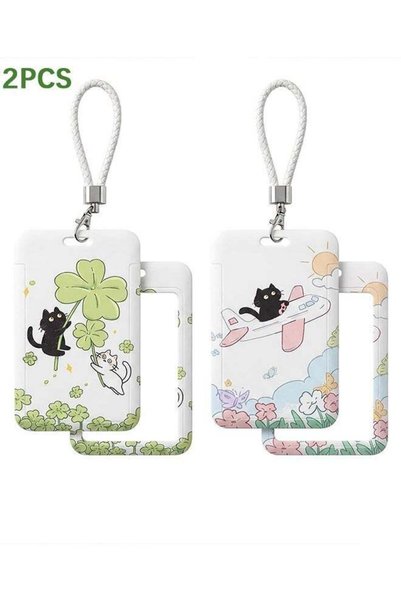 Generic 2 Pcs Kpop Photocard Holder Keychain Cartoon Animal PC Holder Kpop ID...