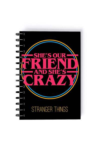 Generic She Is Crazy Dustin Printed Spiral A4 Notebook Yellow/Brown/Black