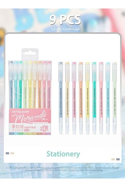 Generic 12 PCS Morandi Color Gel Pens Set, 0.6mm Fine Point Journaling Pens, ...