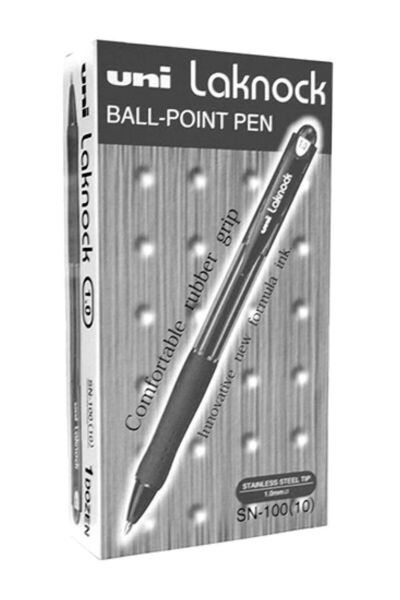 Generic 12-Piece Laknock Ballpoint Pen 1.0mm Tip Black Ink