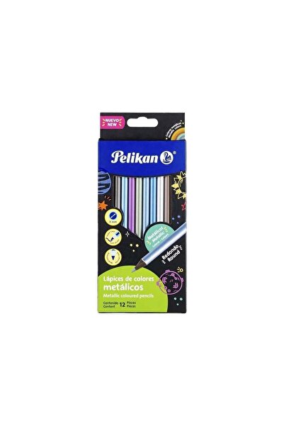 Generic Pelikan Metallic Colored Pencils, Round Body, 2.9mm Lead, 12 Count