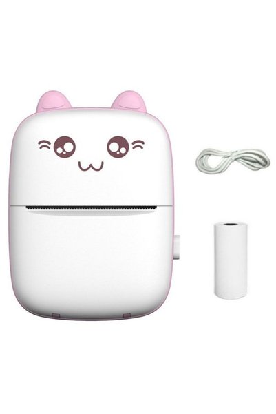Generic Multifunctional Mini Portable Thermal Printer with 1 Roll Paper Pink/...