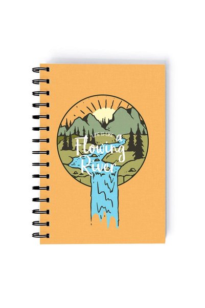 Generic Flowing River Rectangle Spiral A4 Notebook Multicolour